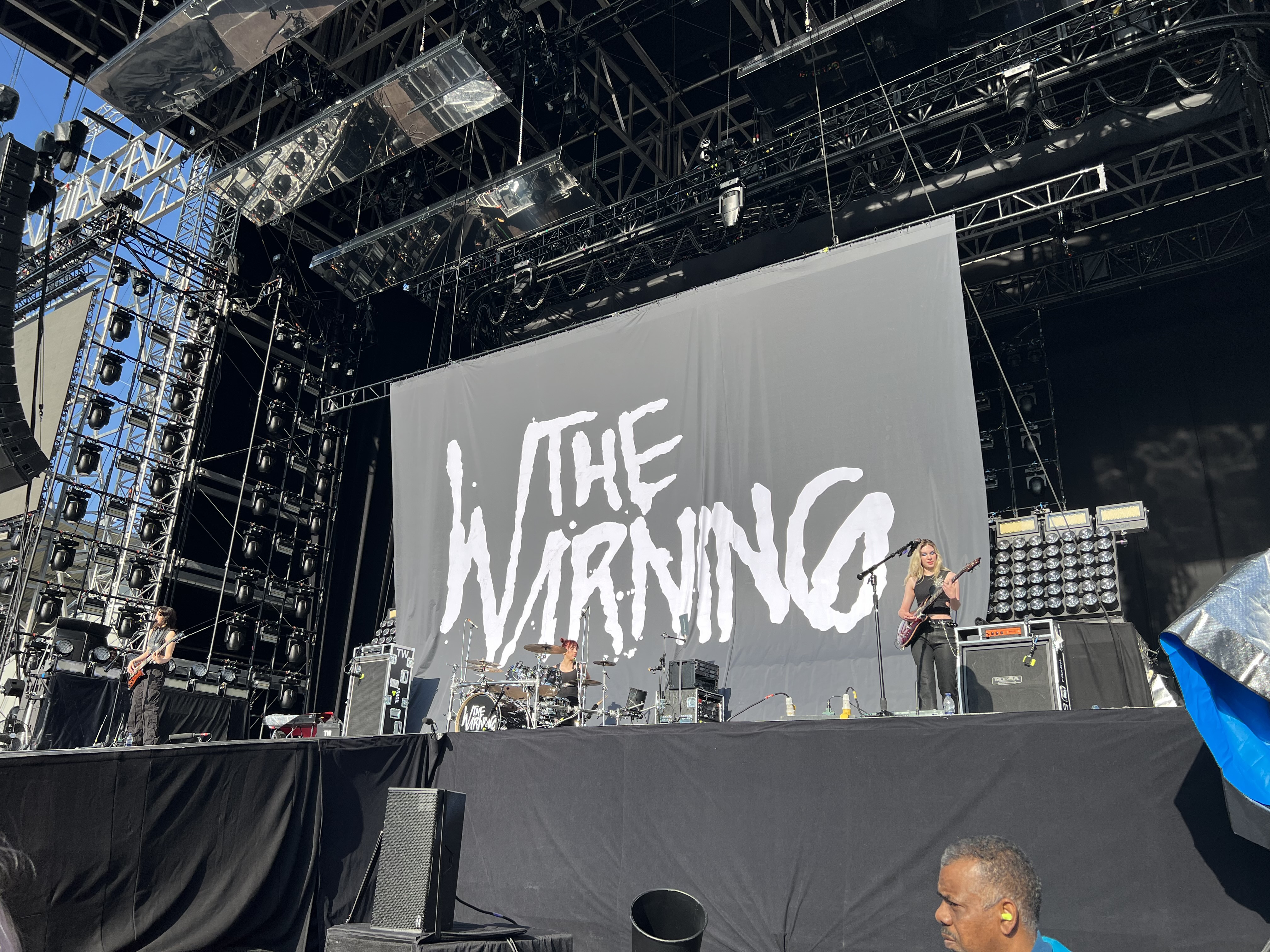 The Warning on stage at Home Park