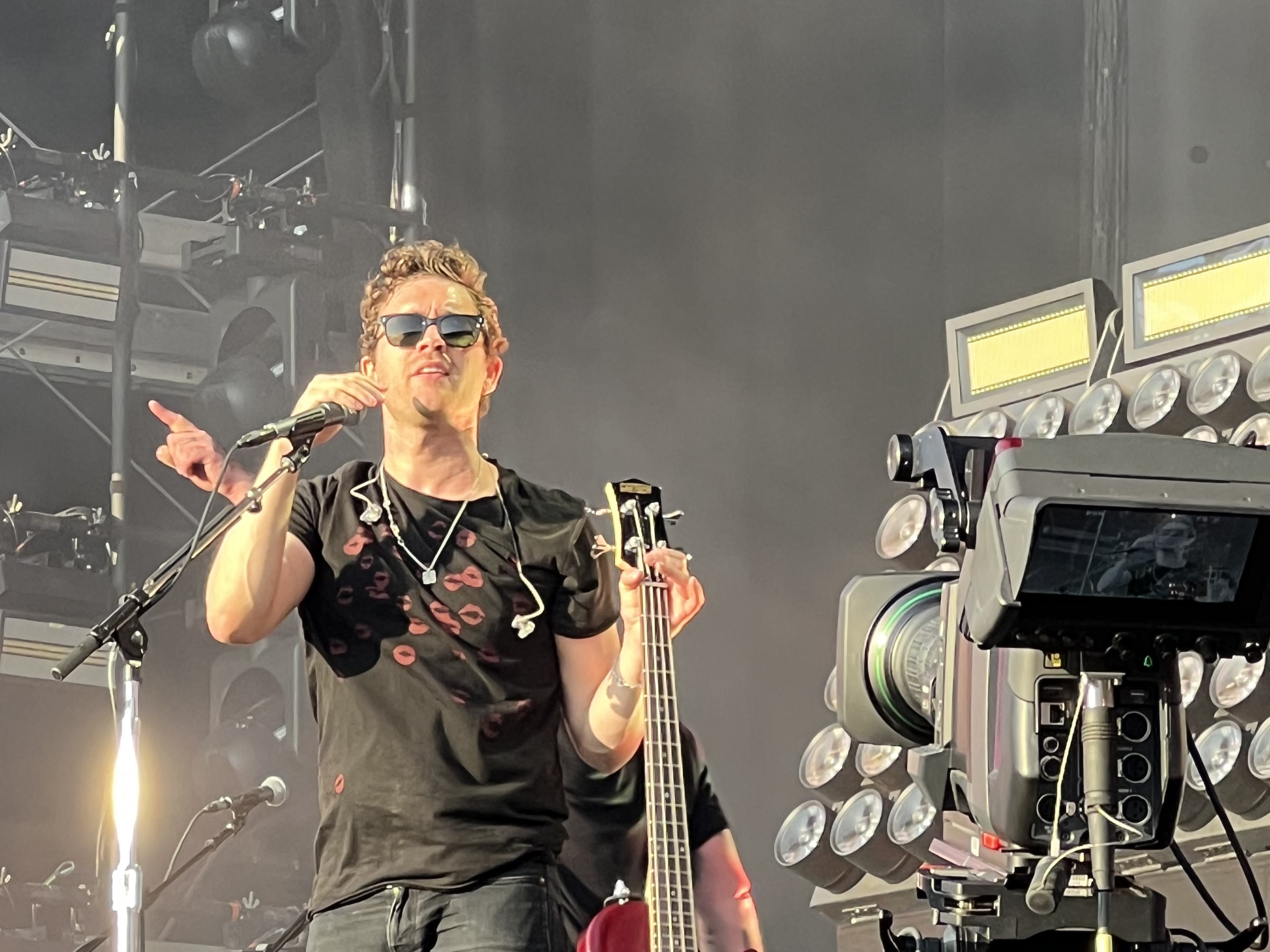 Mike Kerr from Royal Blood on stage