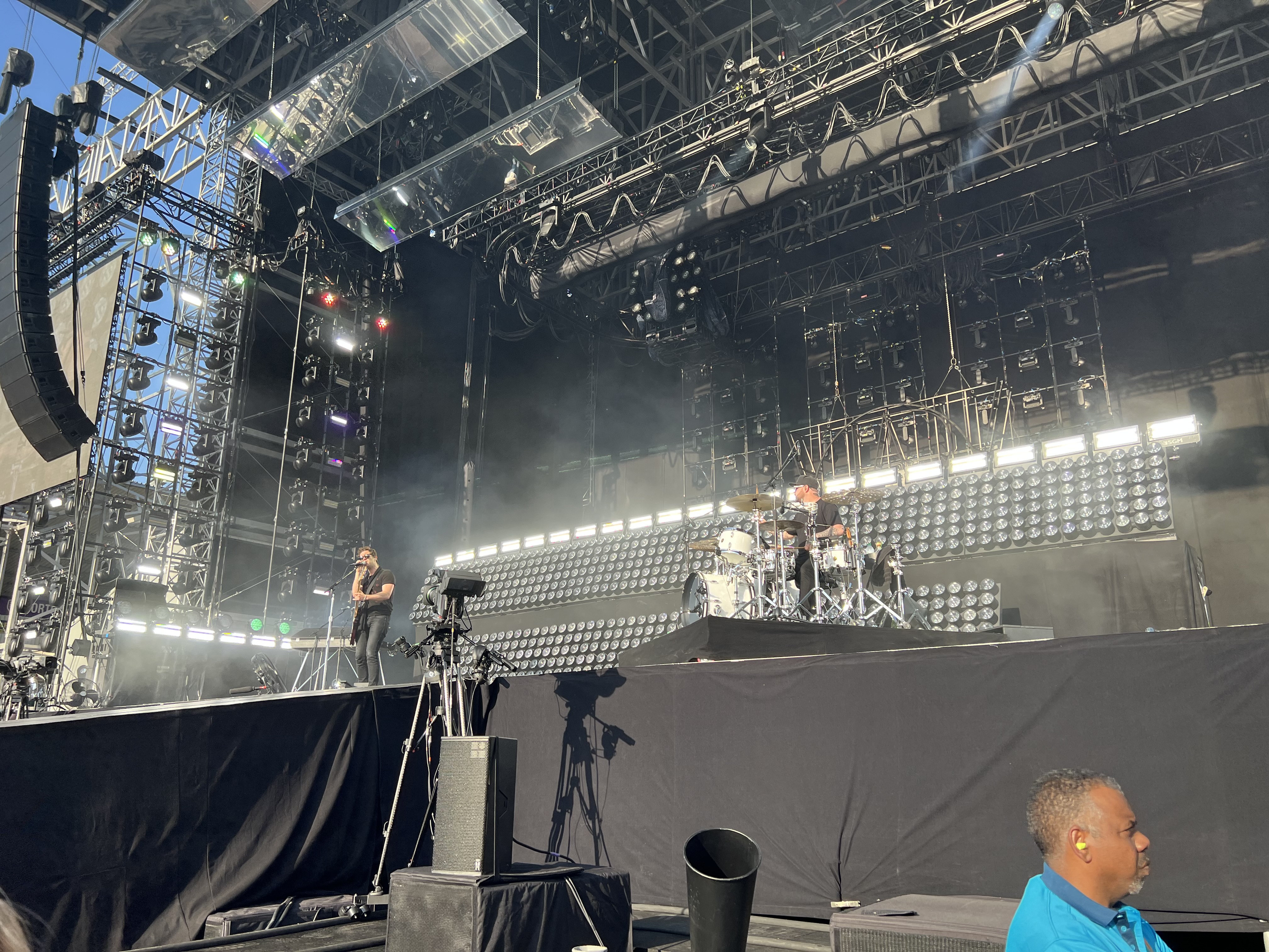 Royal Blood on stage at Home Park